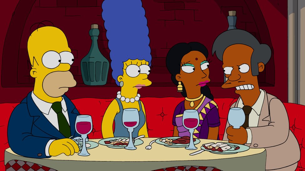 Homer, Mardž i Apu sa suprugom