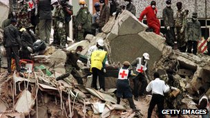 Последствия взрыва в посольстве США, Найроби, август 1998 г.