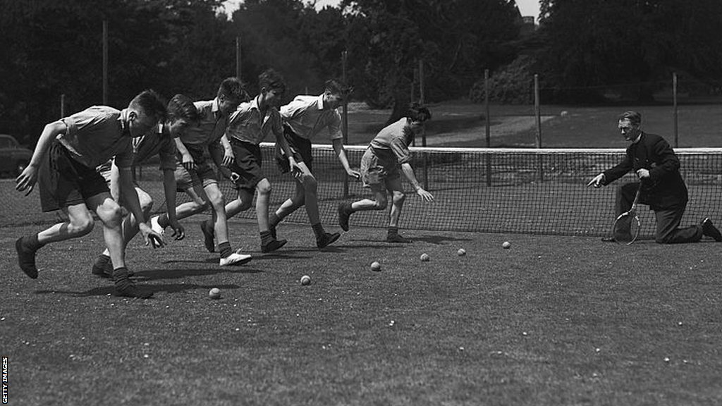 Ball boys training