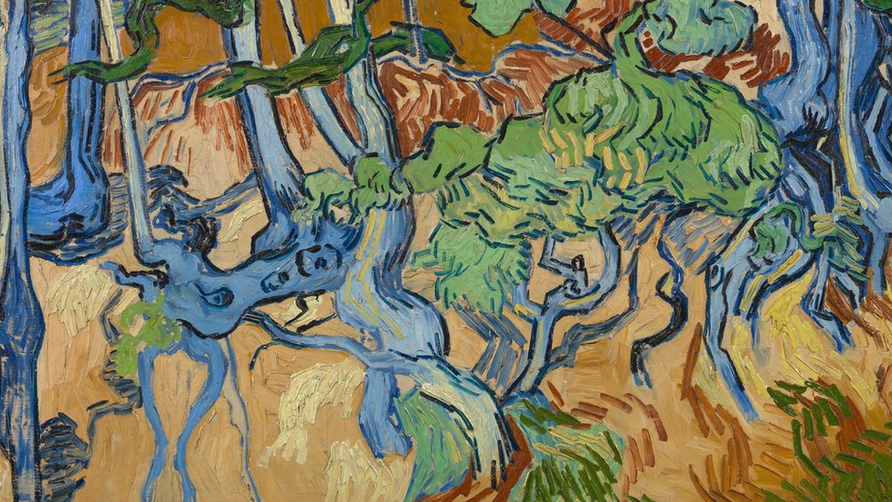 Tree Roots, a painting by Vincent van Gogh