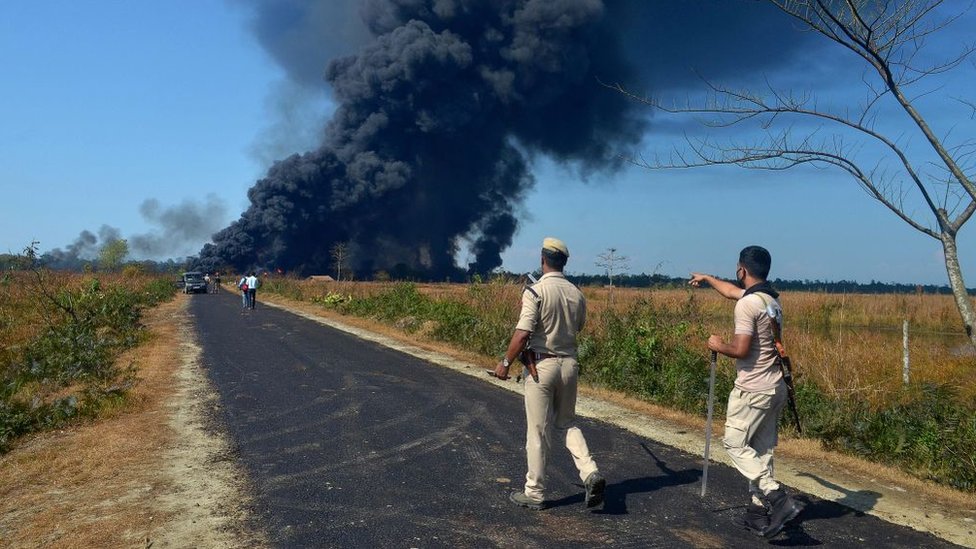 976px x 549px - Assam fire: India's longest burning gas blaze is destroying lives - BBC News