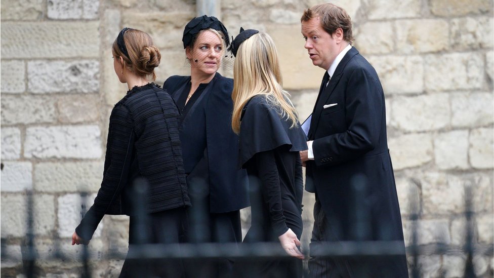 Tom Parker Bowles, right, and Laura Lopes, third from right