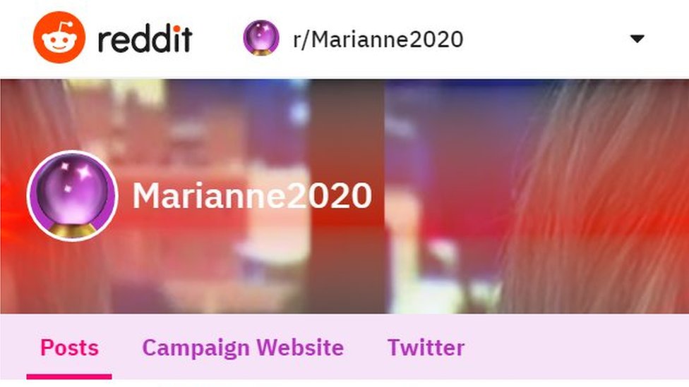 Скриншот домашней страницы Reddit Marianne2020