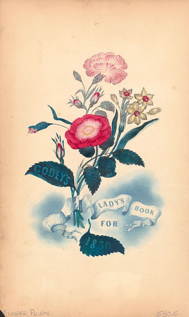 Anuncio en el libro de la dama de Godey en 1850.