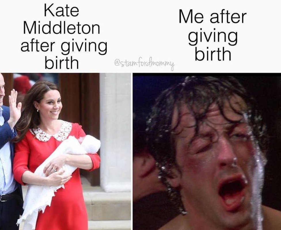 Мем о рождении Кейт Миддлтон
