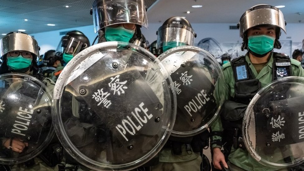 Agentes de policía de Hong Kong