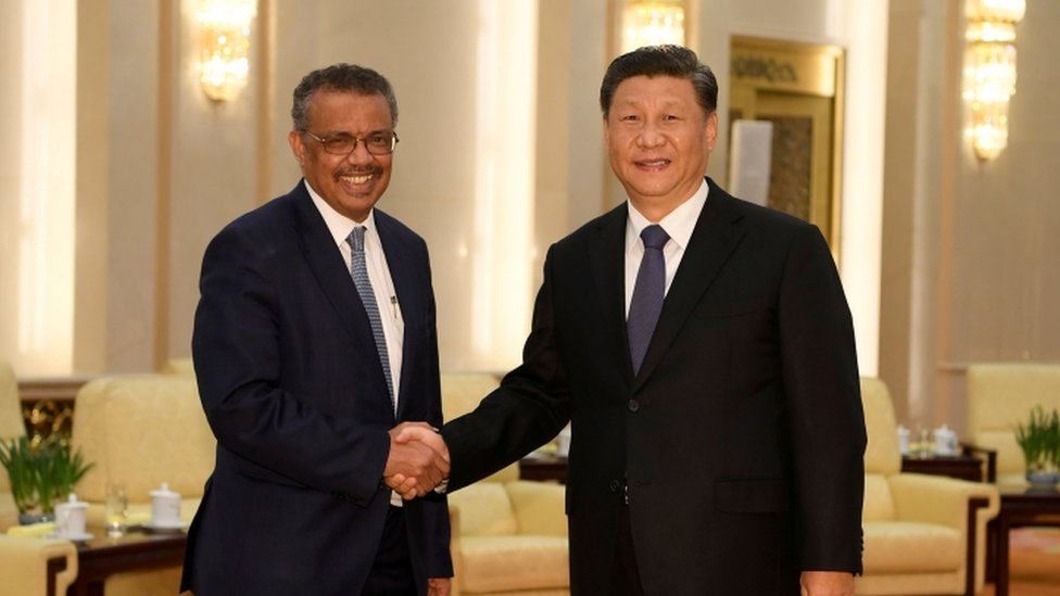Доктор Тедрос с президентом Китая Си Цзиньпином - 28 января