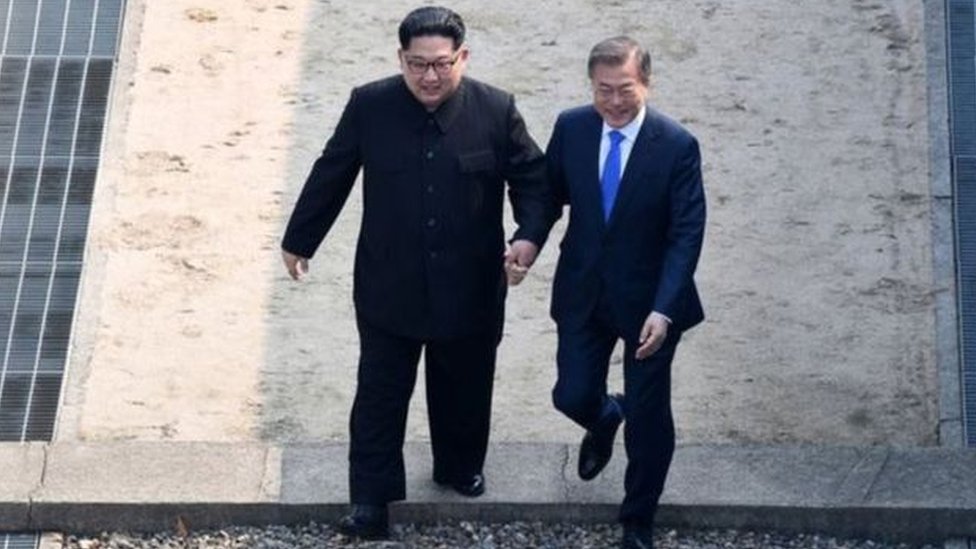 قادة كوريا الشمالية والجنوبية