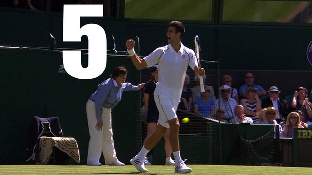 Novak Djokovic's 5 best shots v Philipp Kohlschreiber