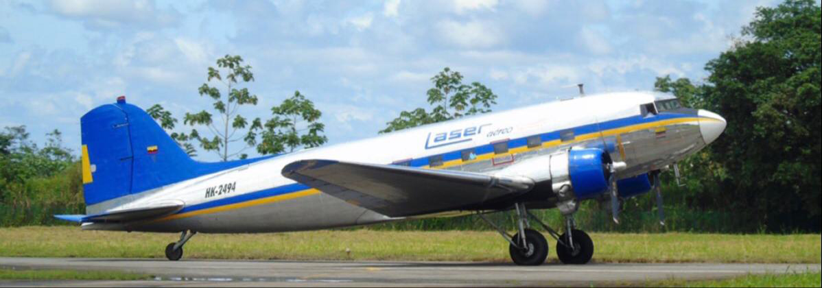 La aeronave siniestrada es un Douglas DC-3.
