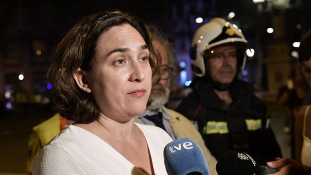 La alcaldesa Ada Colau recordó que Barcelona estaba en nivel 4 de alerta terrorista. Ada Colau