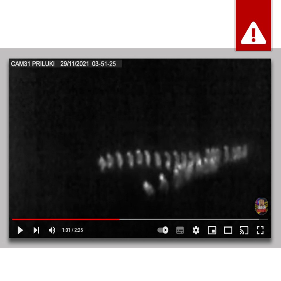 Infrared video appearing to show people being shot at
