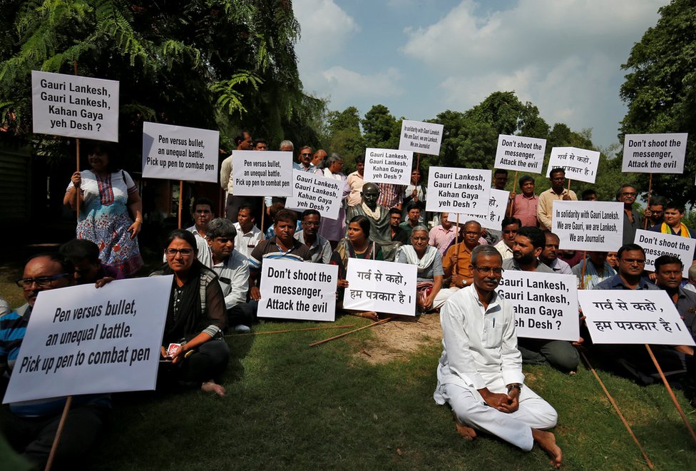 Протестующие в Ахмедабаде