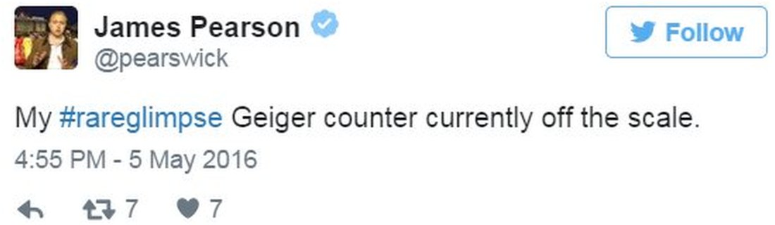 Твиттер корреспондента Reuters, находящегося в Пхеньяне: «Мой счетчик Гейгера зашкаливает»