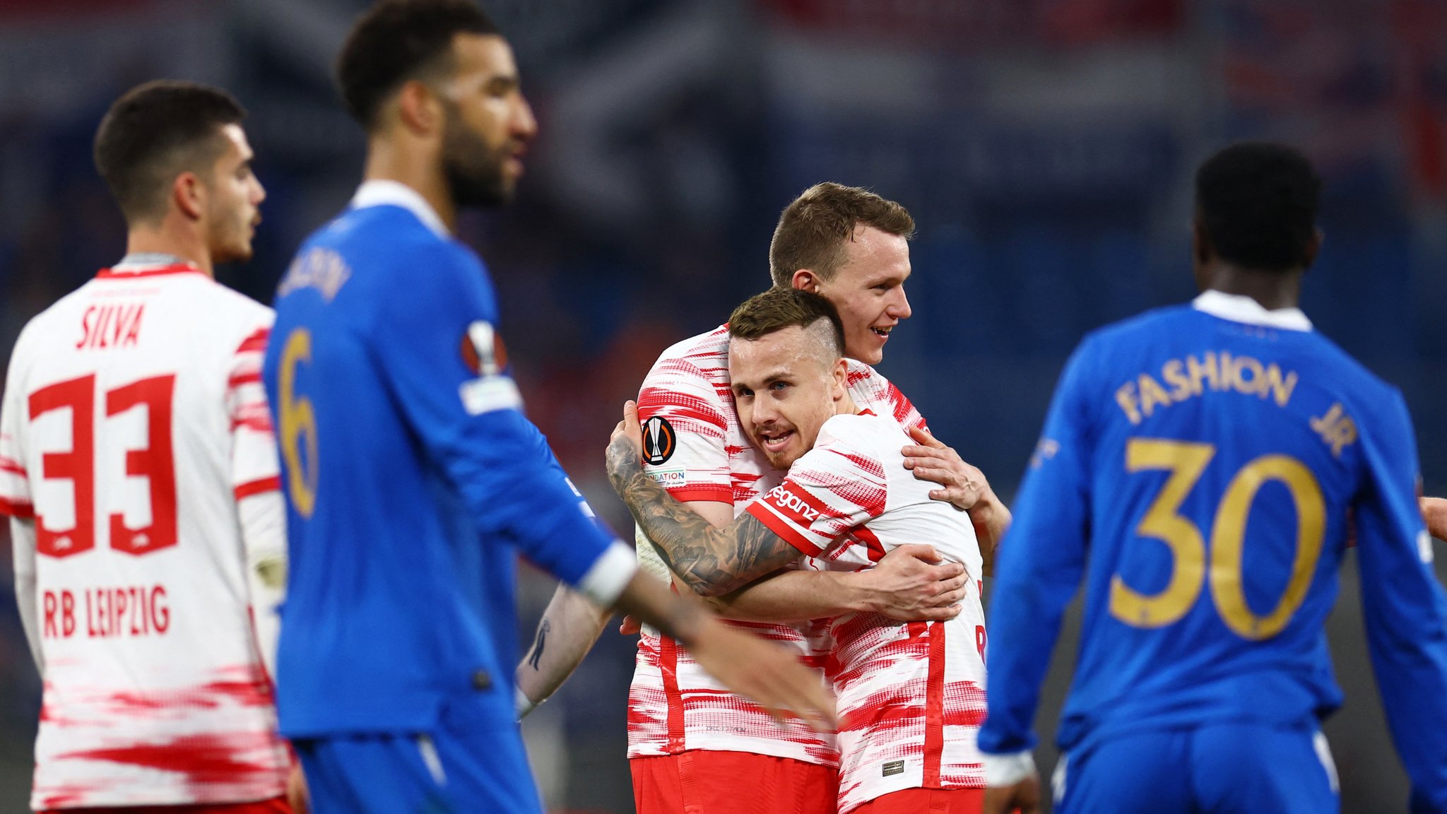 Europa League semi-final: Rangers denied draw by late Angelino strike for RB Leipzig