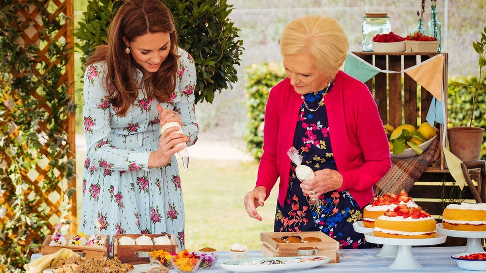 The Duchess of Cambridge with Mary Berry