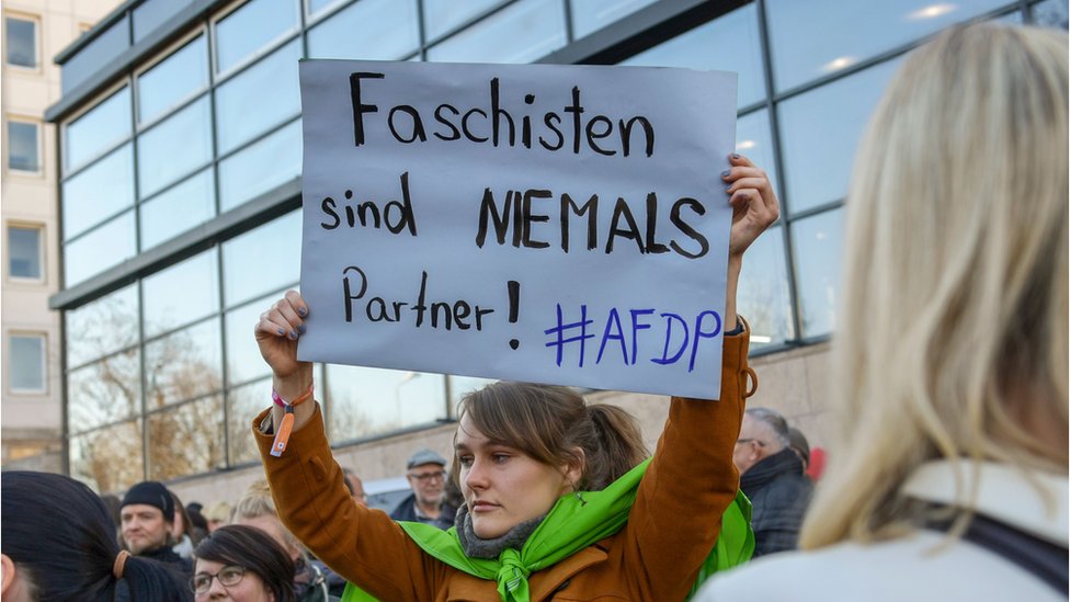 Detalj sa protesta u Erfurtu