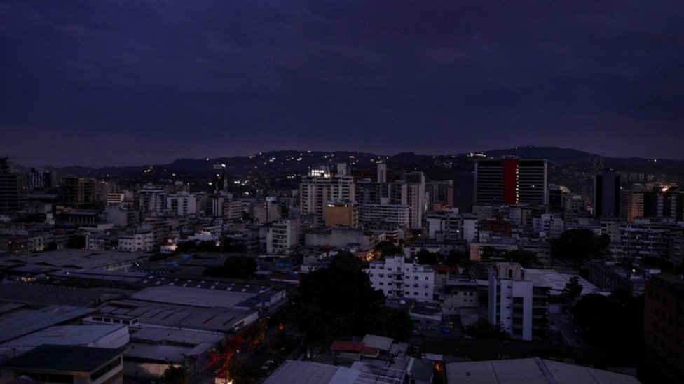 Caracas en la noche del jueves