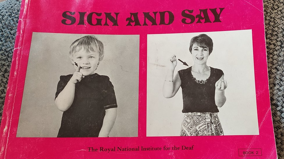 RNID Sign and Say book cover which dates from 1984