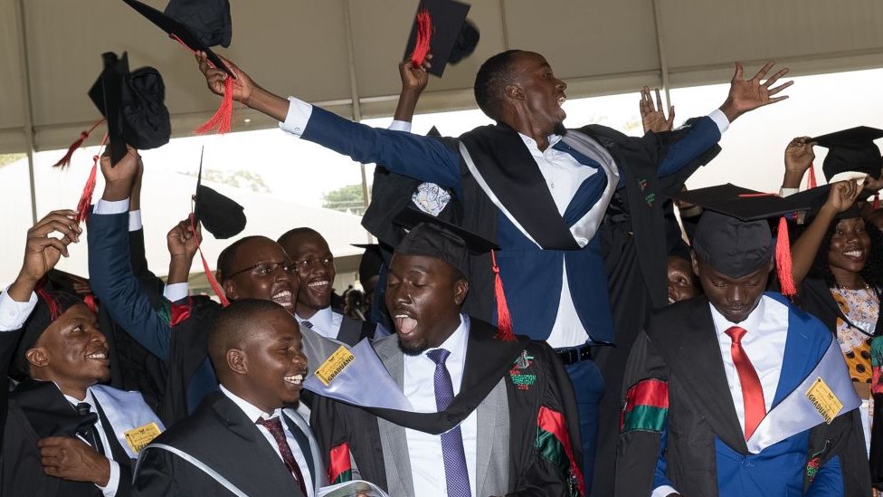 Graduates at Makerere University in Kampala, Uganda - 2018