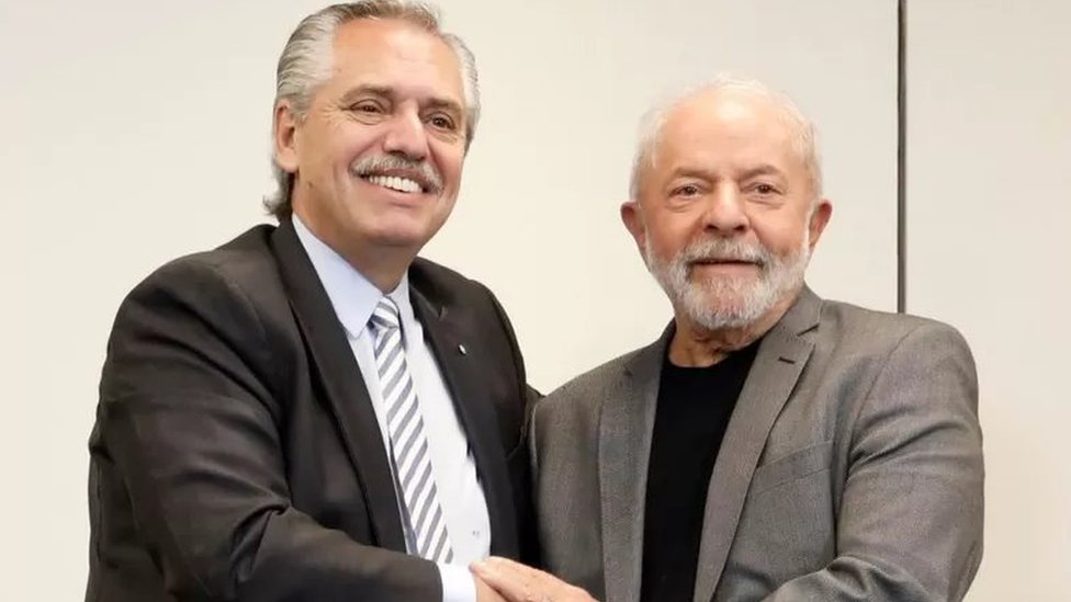 Lula e Alberto Fernandez, em São Paulo