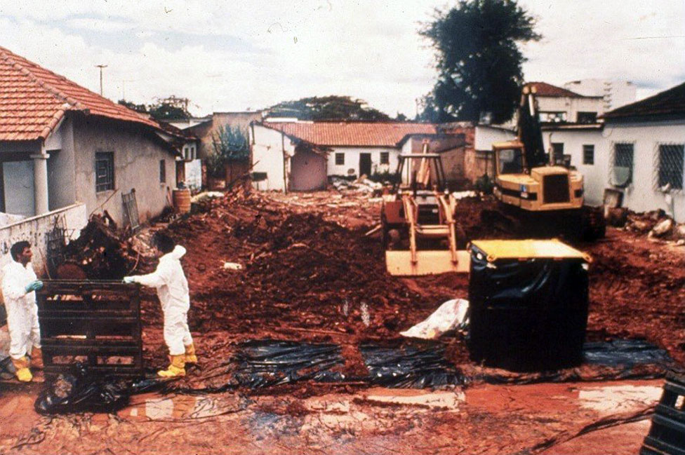 Casa demolida por el accidente de Goiânia.