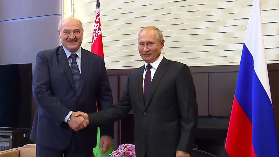 Putin y Lukashenko.
