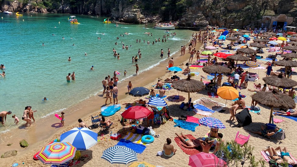 Cala Aiguablava Beach, near Girona in Spain