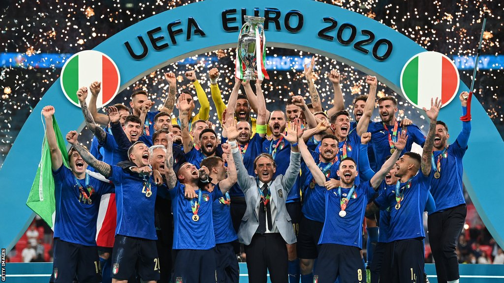 Italy celebrate Euro 2020 win