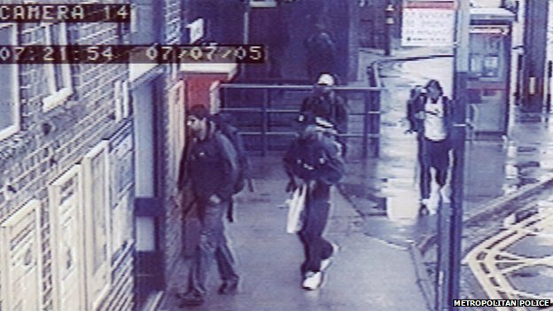 Изображения с камер видеонаблюдения бомбардировщиков 7 июля 2005 г.