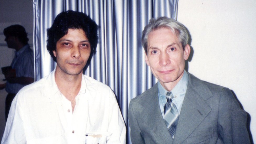 Nélio Rodrigues e Charlie Watts em 1992