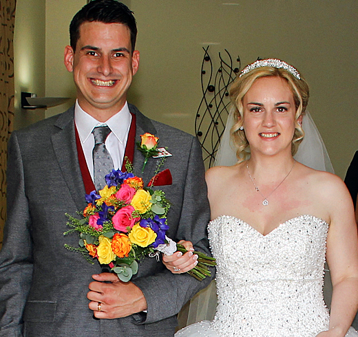 Tom i Kirsti na svom venčanju 2015. godine