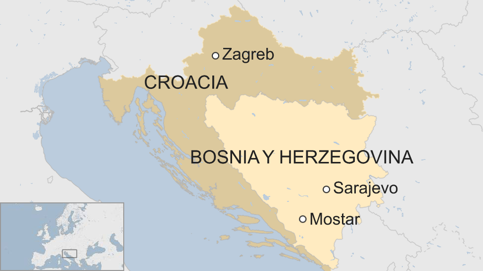 Mostar fue escenario de sangrientos combates. Mapa