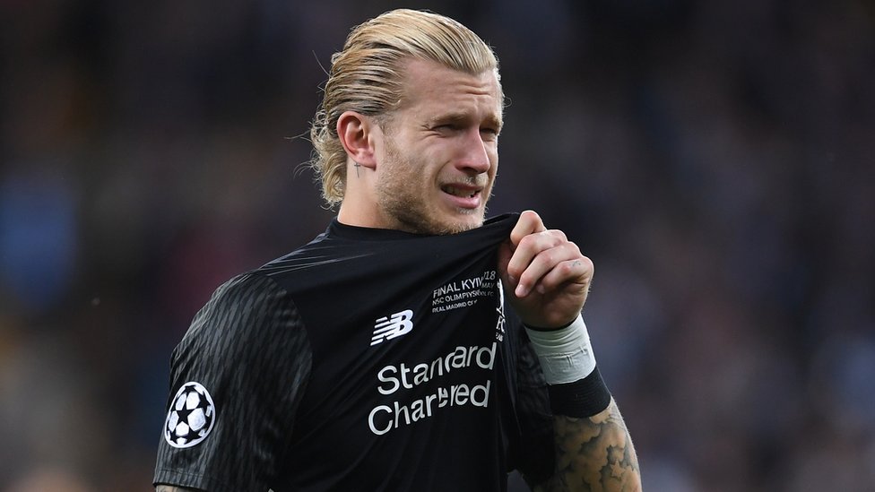 Loris Karius al finalizar el partido