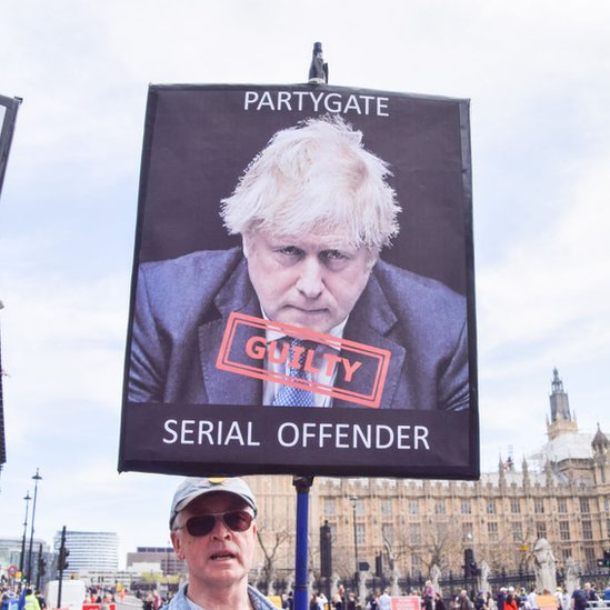 Manifestación contra Boris Johnson.