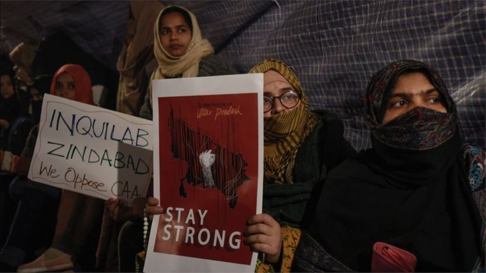 Протест мусульманских женщин в Индии
