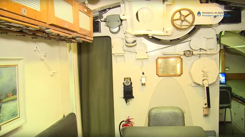 Los espacios en el interior del submarino son bastante reducidos. (Foto: Ministerio de Defensa de Argentina) Vista del interior del ARA San Juan. (Foto: Ministerio de Defensa de Argentina)