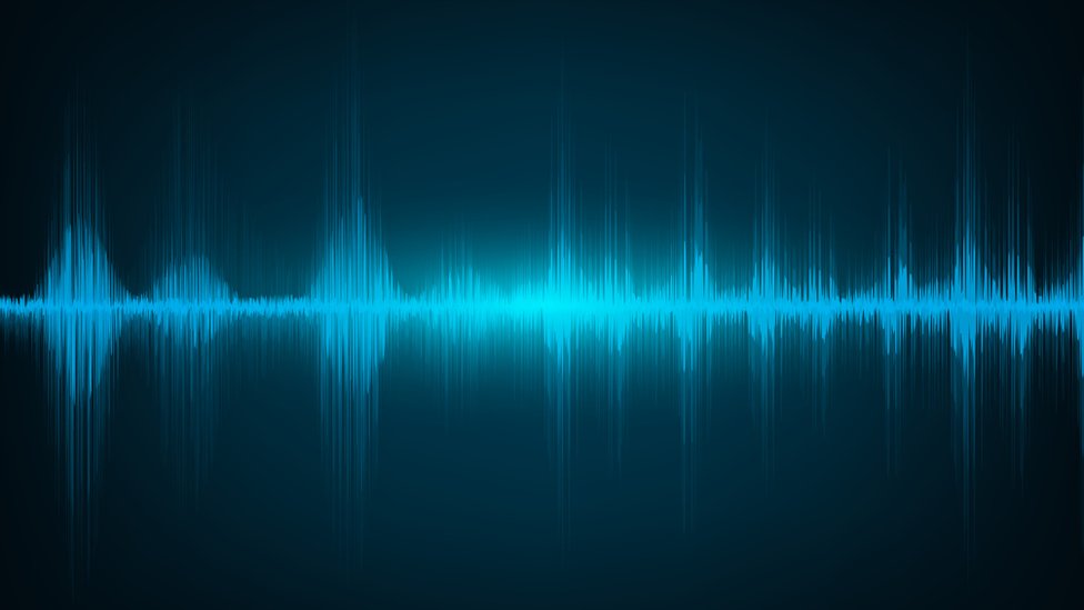 Sound waves from an audio recording