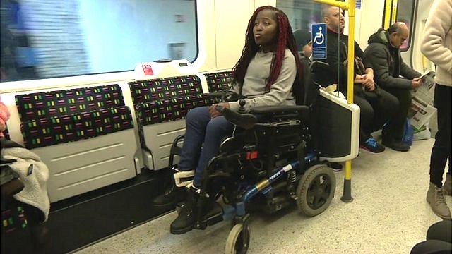 Disabled commuter on the Tube