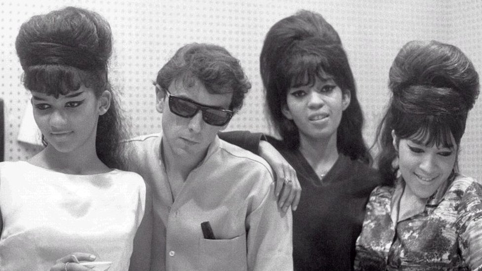 Phil Spector with the Ronettes