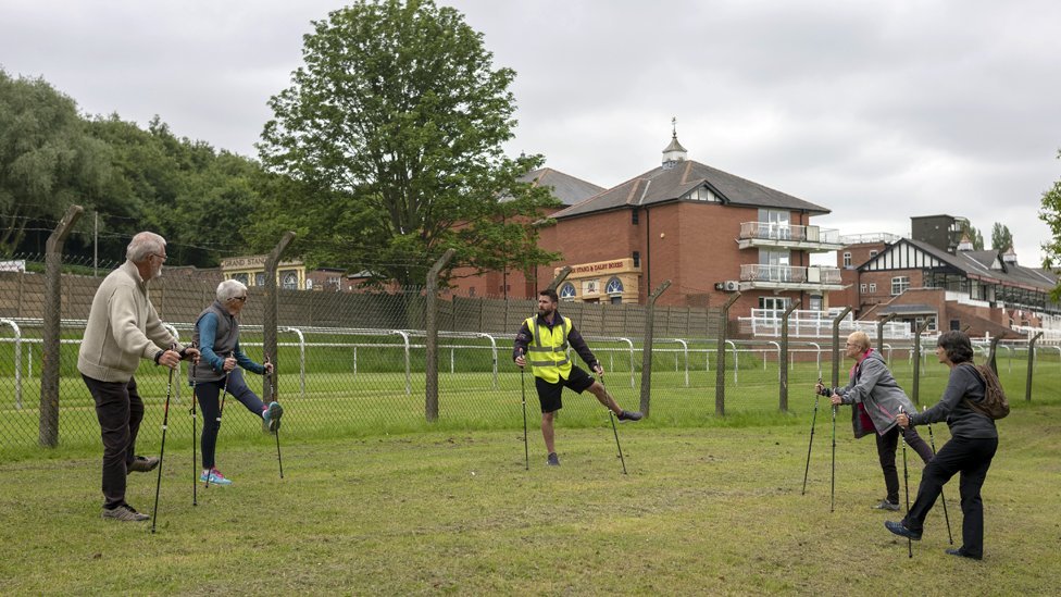 Nordic walking organised by Castleford Tigers rugby club