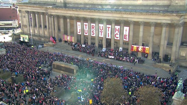 Hillsborough Disaster Aerials Show Huge Liverpool Vigil Bbc News 3127