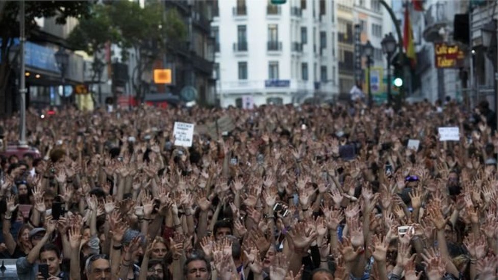 西班牙馬德里的示威遊行