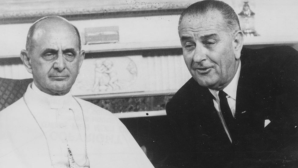 Pope Paul and President Johnson