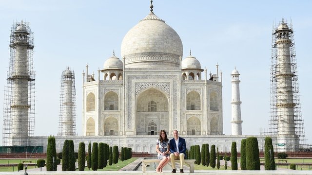 The Duke and Duchess of Cambridge at the Taj Mahal