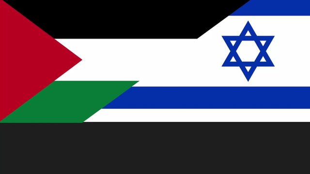Israeli and Palestinian flags