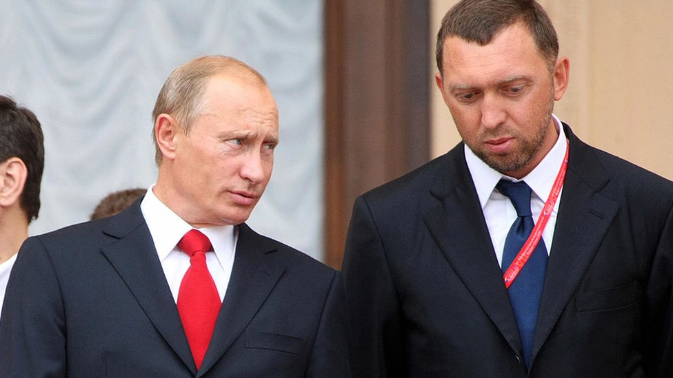 Vladimir Putin y Oleg Deripaska.