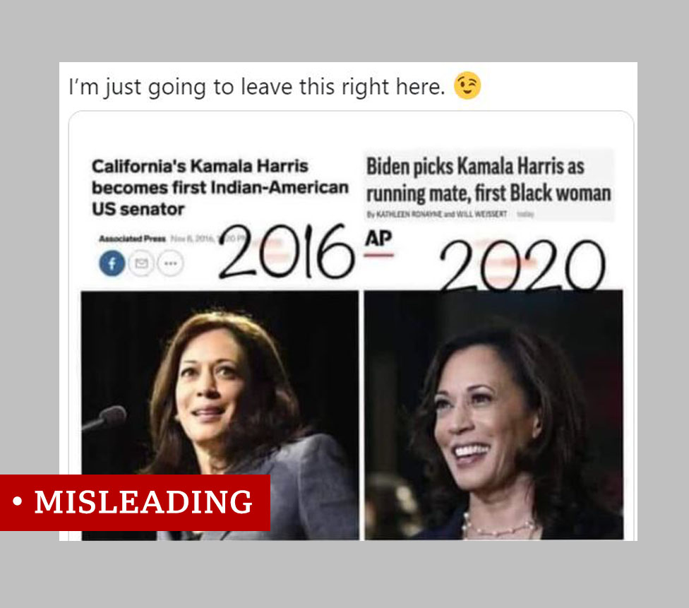 US Election 2020 Kamala Harris targeted by false conspiracy theories