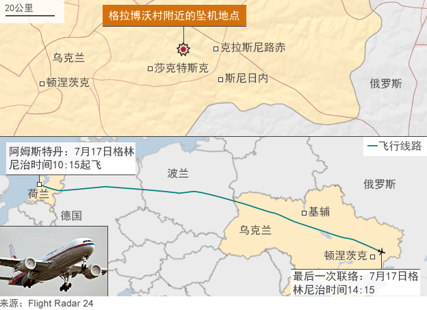 MH17 crash location