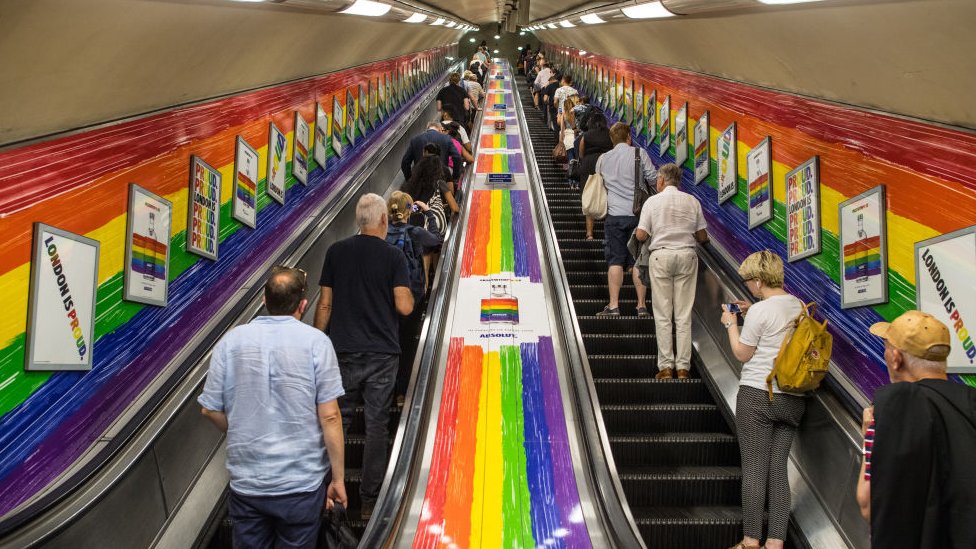 Эскалатор на Лондонском метро, ??Великобритания - 2017